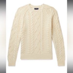 Polo by Ralph Lauren slim fit fisherman cableknit crewneck sweater .